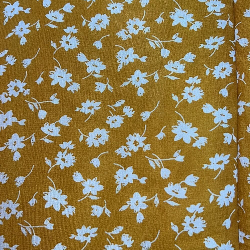 Lulus Women’s XL mustard yellow floral midi flowing dress NWOT boho prairie core - Picture 11 of 16